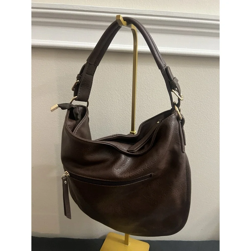 NWT Montana West Women's Handbag Brown Hobo Bag Ivory Wallet Bowknot